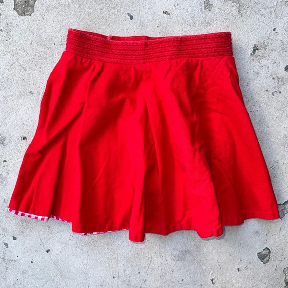 Red Pleated Circle Skirt - Picture 3 of 9